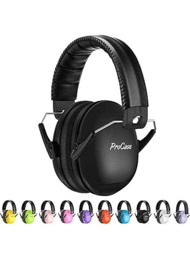 Procases Kids Ear Defenders, NRR 21dB Hearing Protection Earmuffs for Toddler Children, Noise Cancelling Headphones Sound Blocking Ear Muffs for Autism -Black - Image 1